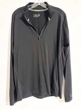 Smartwool Men's Classic Thermal Merino 250 Base Layer 1/4 Zip Black Large